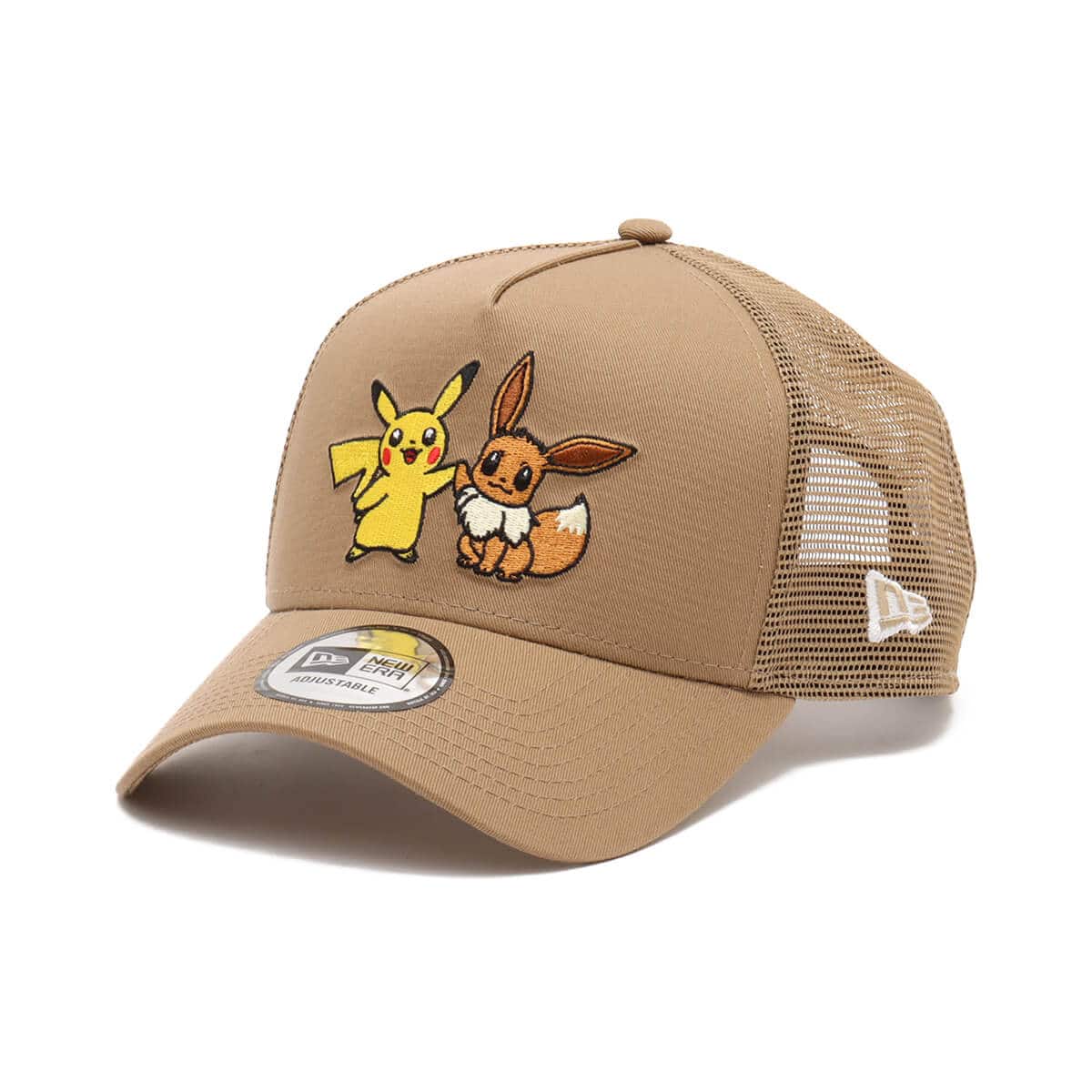 NEW ERA 9FORTY A-Frame Tracker Pokemon ピカチュウ イーブイ KHAKI