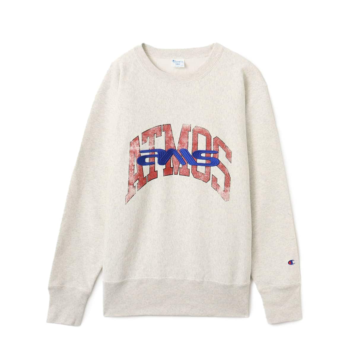Champion x atmos REVERSE WEAVE Crew Neck Sweatshirt OATMEAL