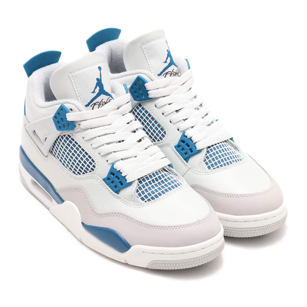 JORDAN BRAND AIR JORDAN 4 RETRO (GS) OFF WHITE/MILITARY BLUE