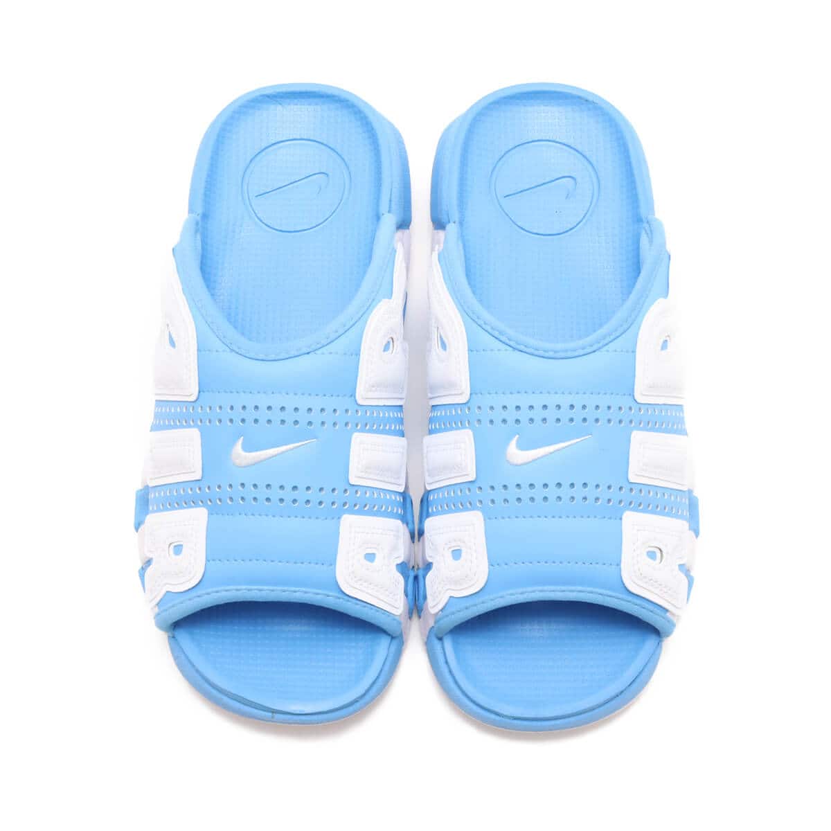 NIKE AIR MORE UPTEMPO SLIDE UNIVERSITY BLUE/WHITE-UNIVERSITY BLUE
