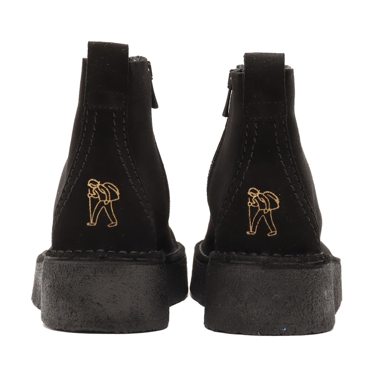 Clarks Trek Wedge Bt. Black Sde BLACK（クラークス トレックウェッジ