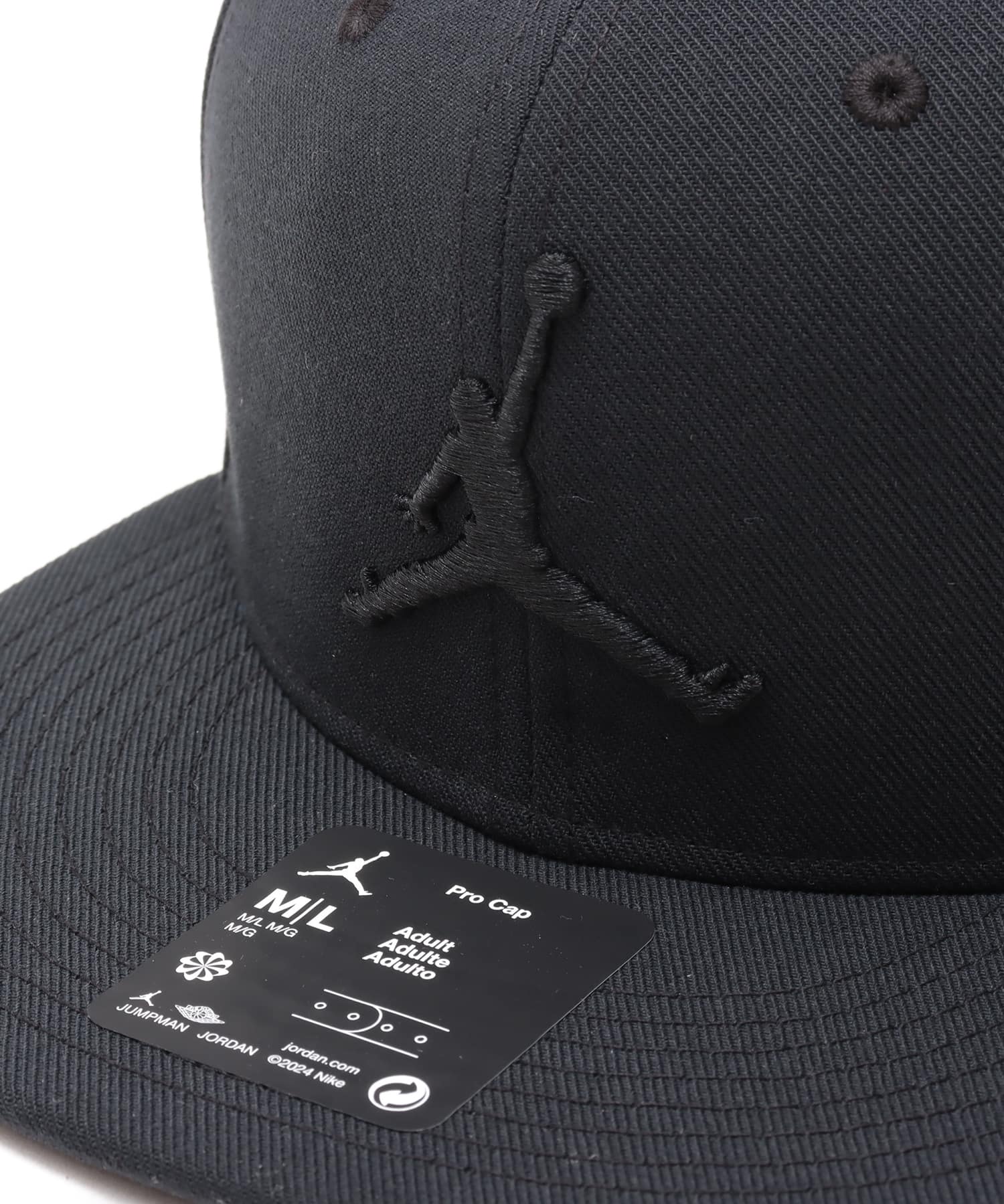 JORDAN BRAND U J PRO CAP S FB JUMPMAN BLACK/ANTHRACITE/BLACK