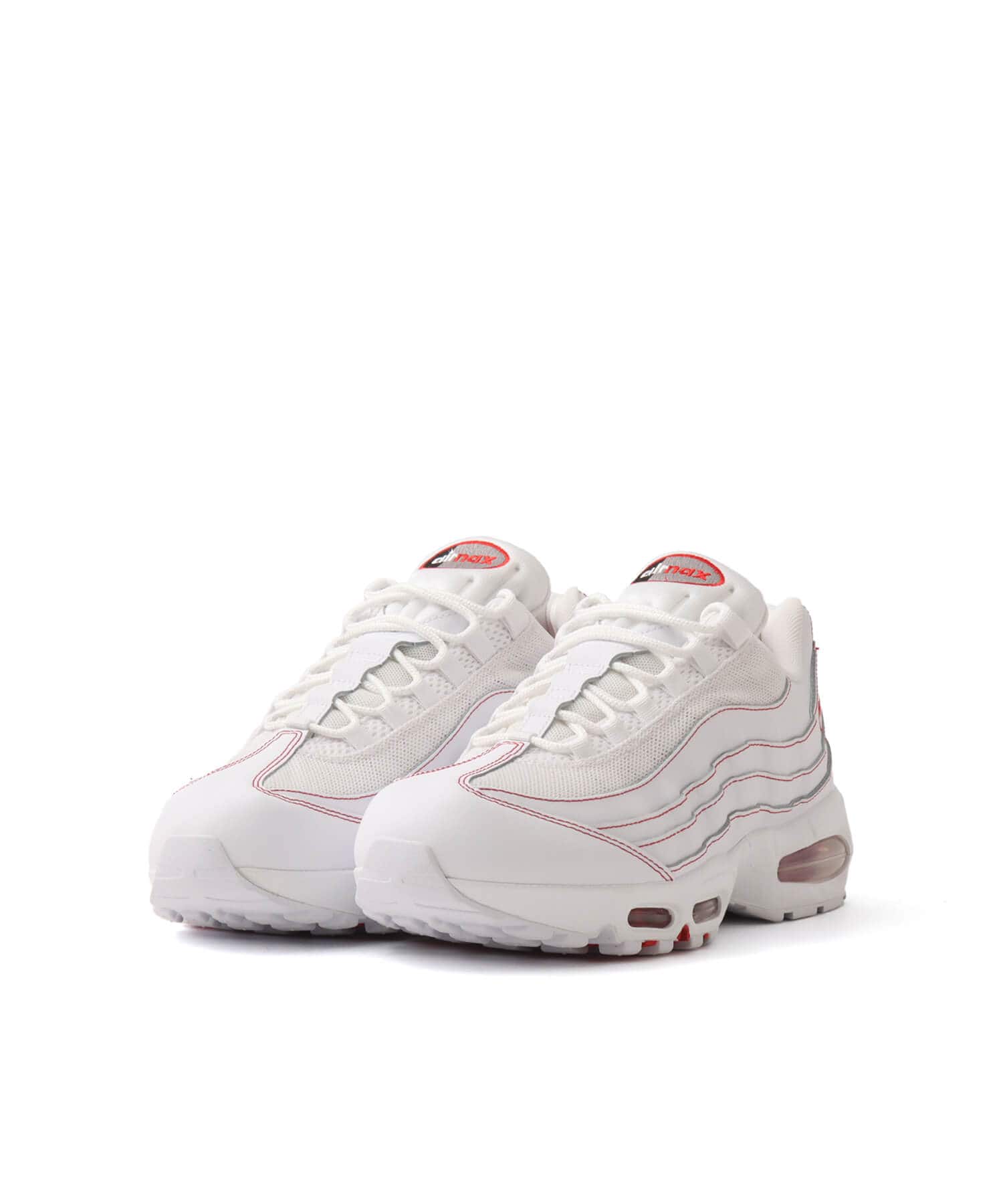 NIKE AIR MAX 95 OG WHITE/WHITE-UNIVERSITY RED-WOLF GREY（ナイキ