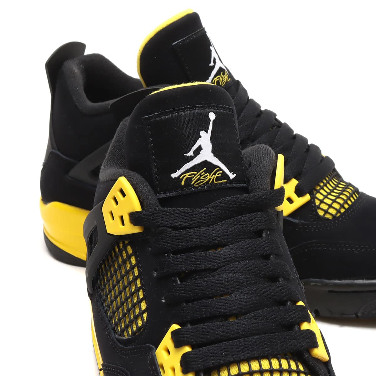 JORDAN BRAND AIR JORDAN 4 RETRO GS BLACK/WHITE-TOUR YELLOW 23SU-I