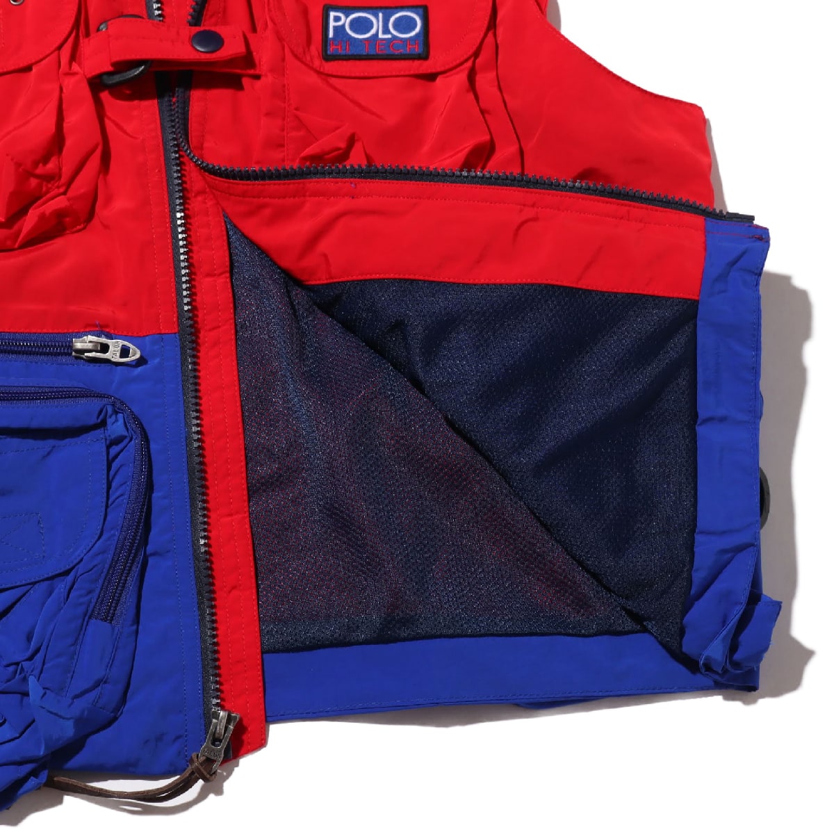 POLO RALPH LAUREN HI TECH VEST-LINED-VEST RED MULTI 18HO-I（ポロ