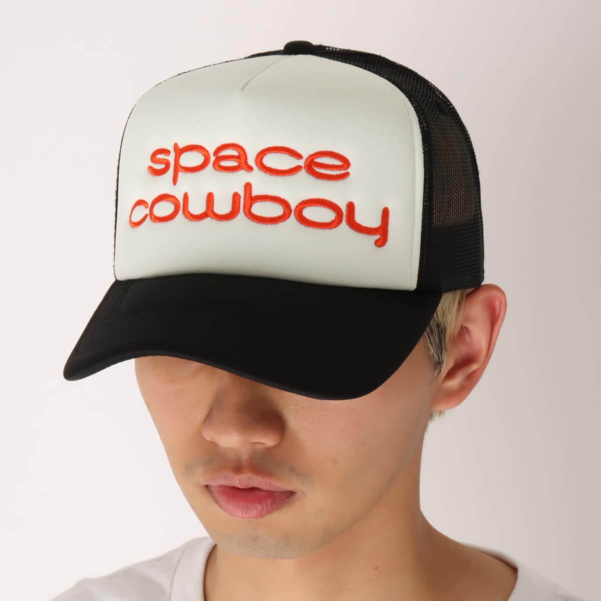 PLEASURES SPACE COWBOY TRUCKER CAP BLACK 23HO-I（プレジャーズ