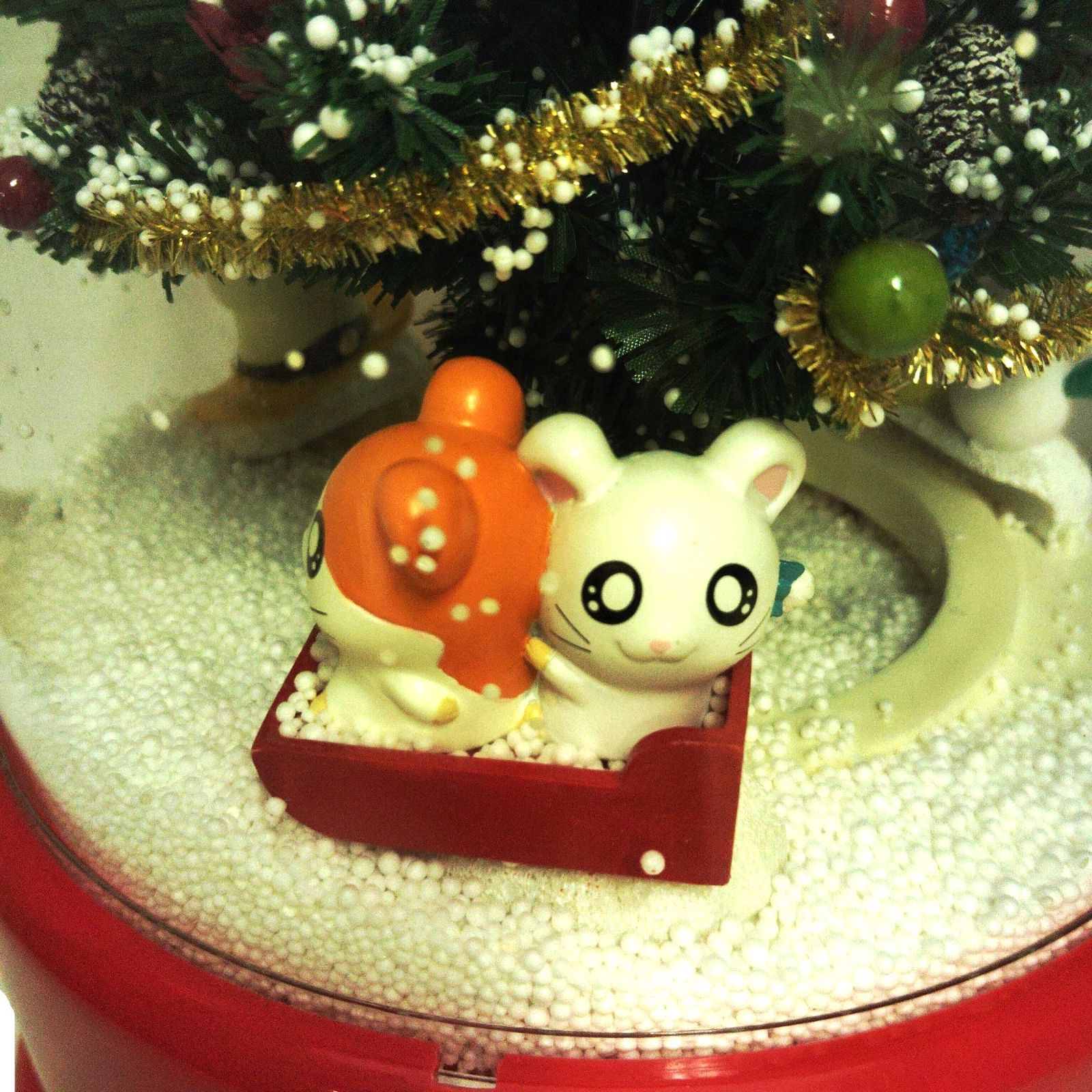 X 11272 スノードーム とっとこハム太郎 雪ふるツリー クリスマス