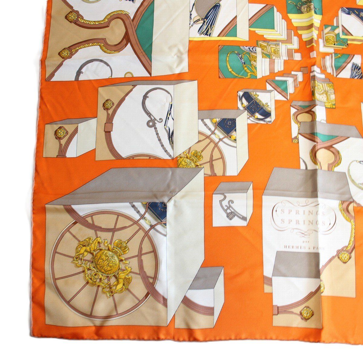 HERMES エルメス カレ 90 スカーフ スプリング・スプリング シルク100