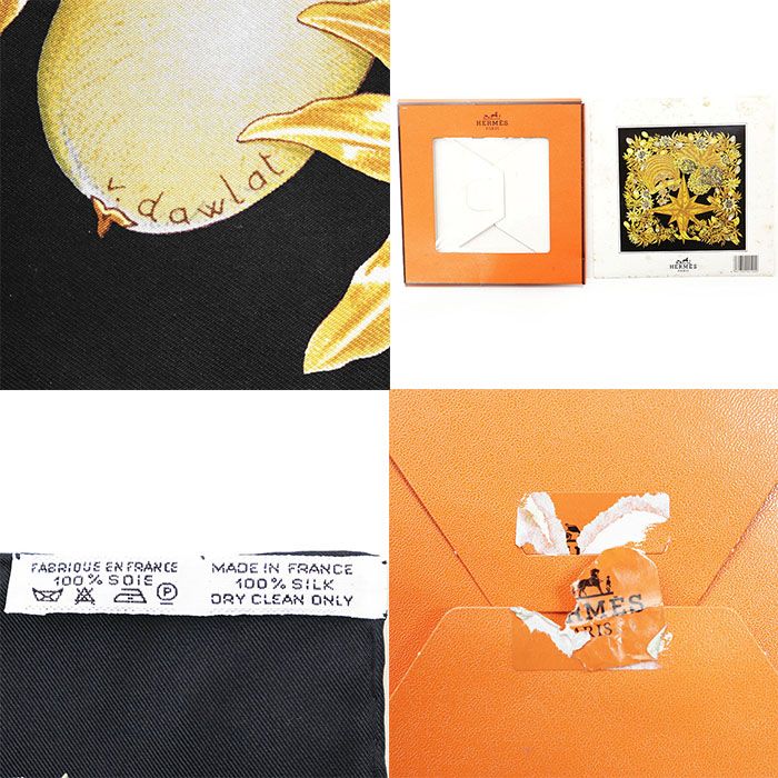 美品】HERMES エルメス カレ90 シルク100% PASSIFLORES パッション