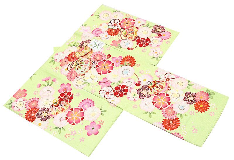 記念感謝祭☆新品正絹特撰京友禅伝統工芸染祝い王朝花すず文に四季花多