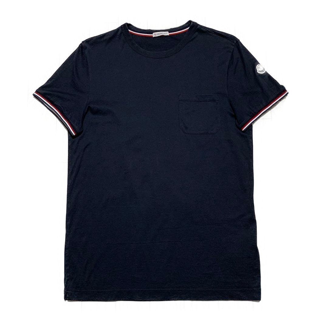 MONCLER 定番 Tシャツ ネイビー S 国内正規品 4S236 - メルカリ