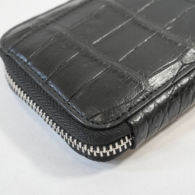 クロワロワイヤル CROIX ROYAL 長財布 クロコダイル ブラック ラウンド