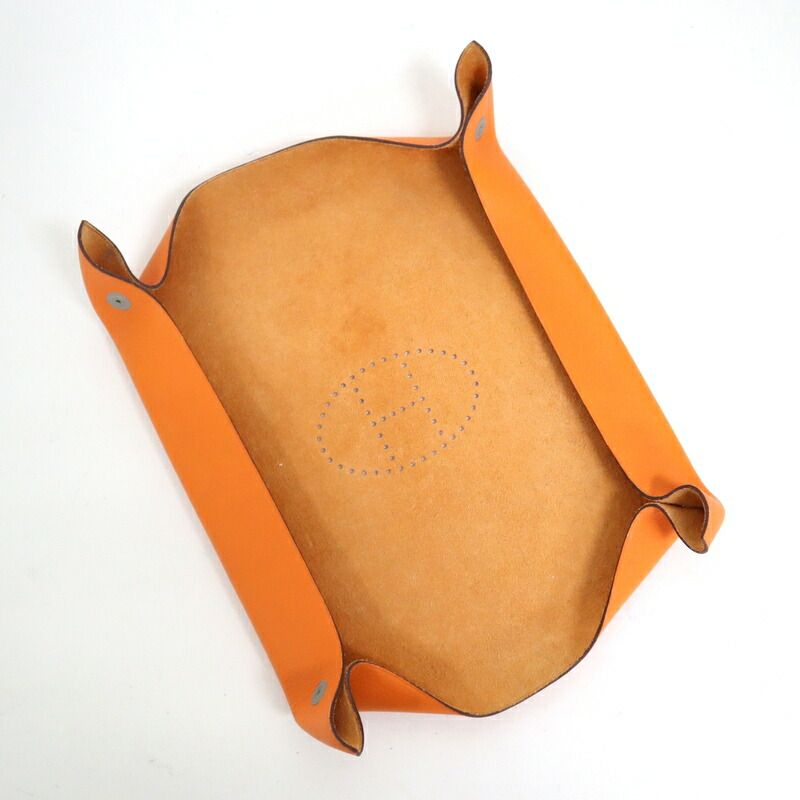 HERMES エルメス ヴィドポッシュ 2007年御堂筋店限定 オレンジ レザー