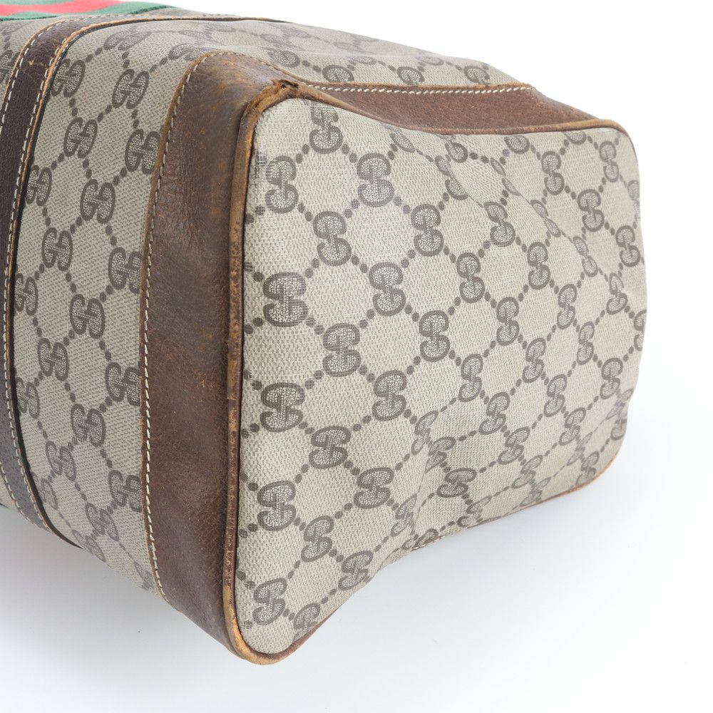 グッチ GGスプリーム シェリー ライン ミニ ボストン レザー