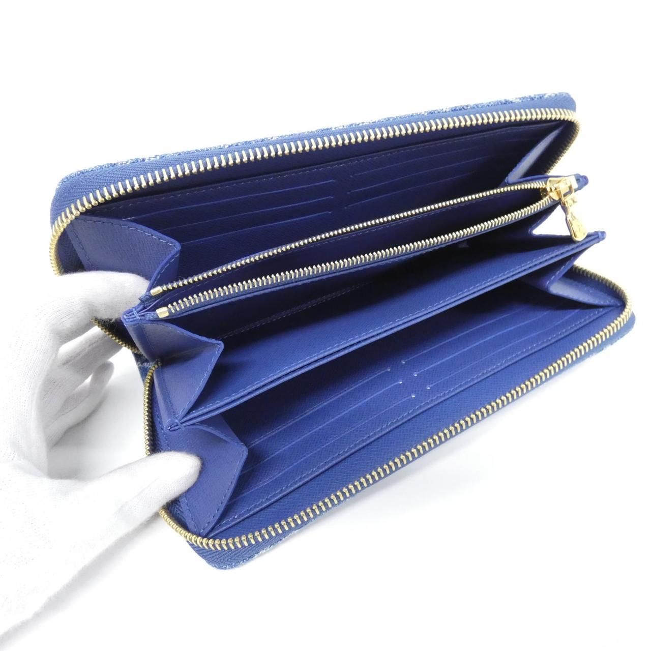 ルイヴィトン LVリミックス(モノグラム デニム) ジッピー ウォレット