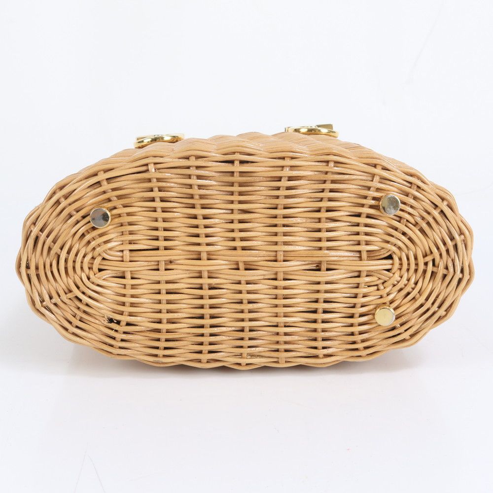 極美品 サルヴァトーレフェラガモ ガンチーニ ラタン かごバッグ