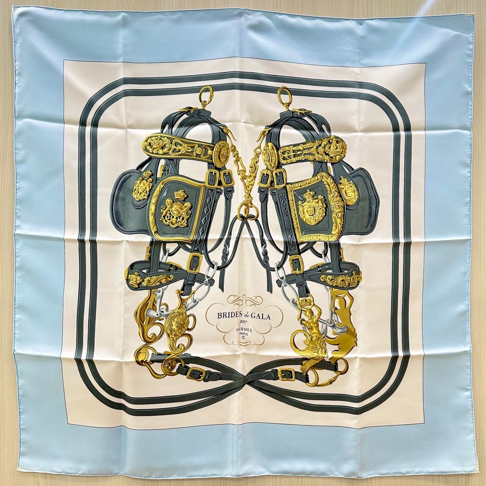 エルメス HERMES スカーフ カレ 90 BRIDES de GALA シルク ライト