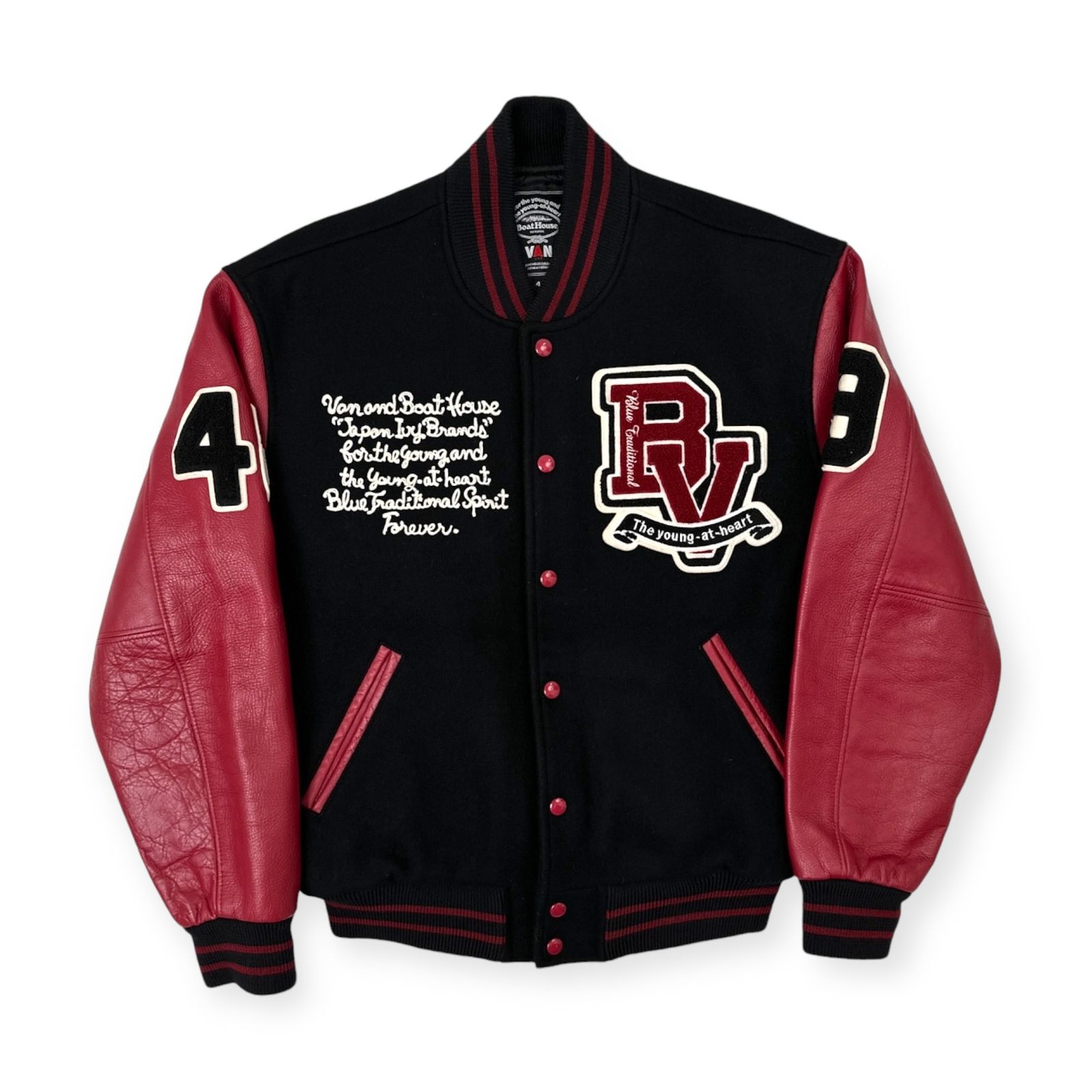 VAN JAC ヴァンヂャケット Boat House アーチロゴ ナンバリング 袖革