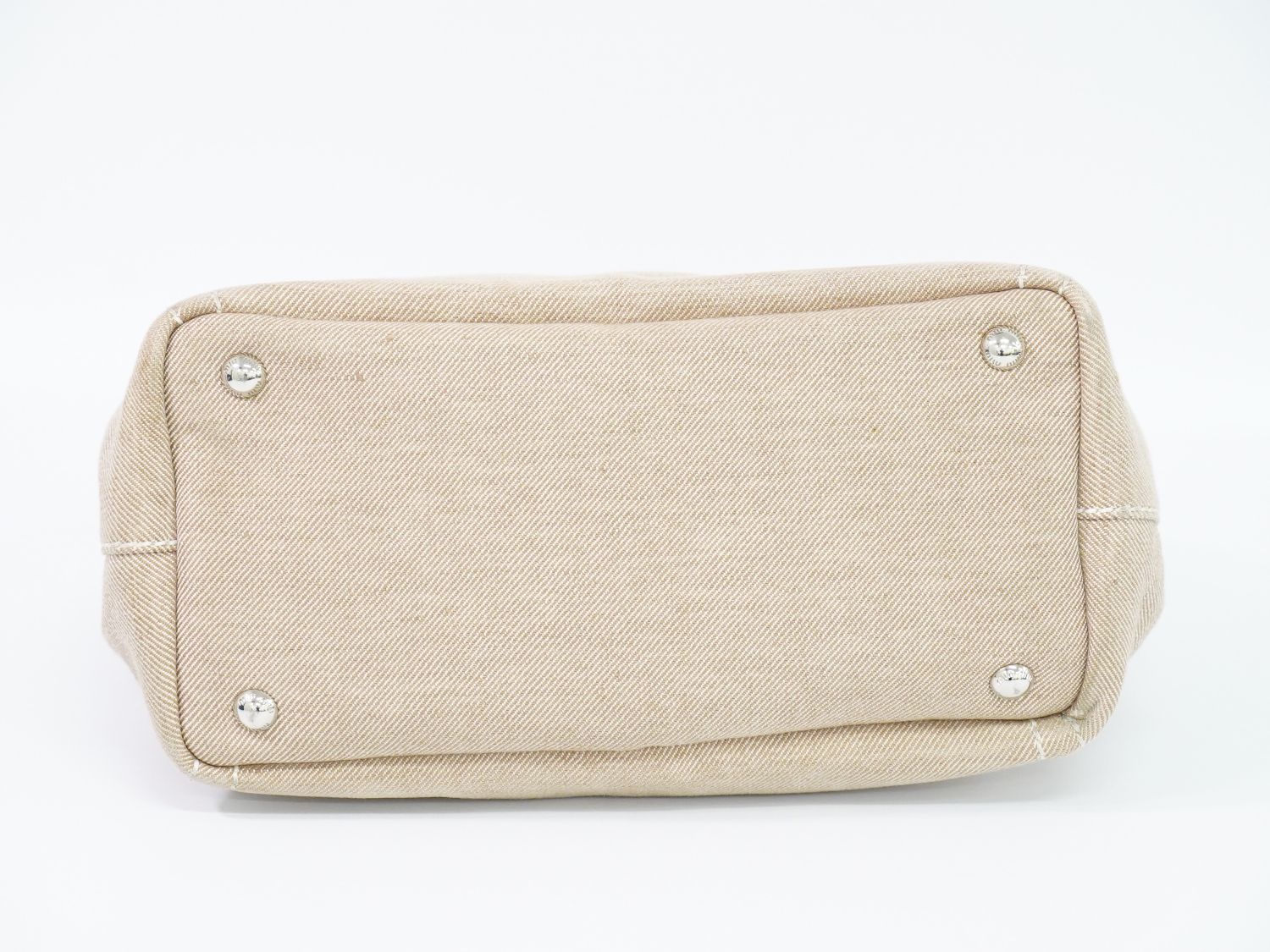 ミュウミュウ miumiu キャンバス トートバッグ ハンドバッグ ベージュ