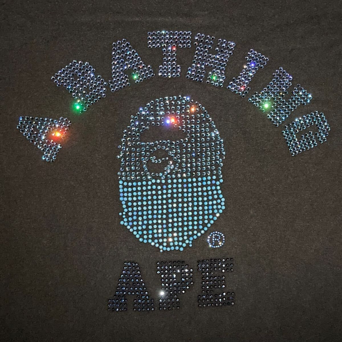 スワロフスキー カレッジロゴ Tシャツ Lサイズ a bathing ape BAPE