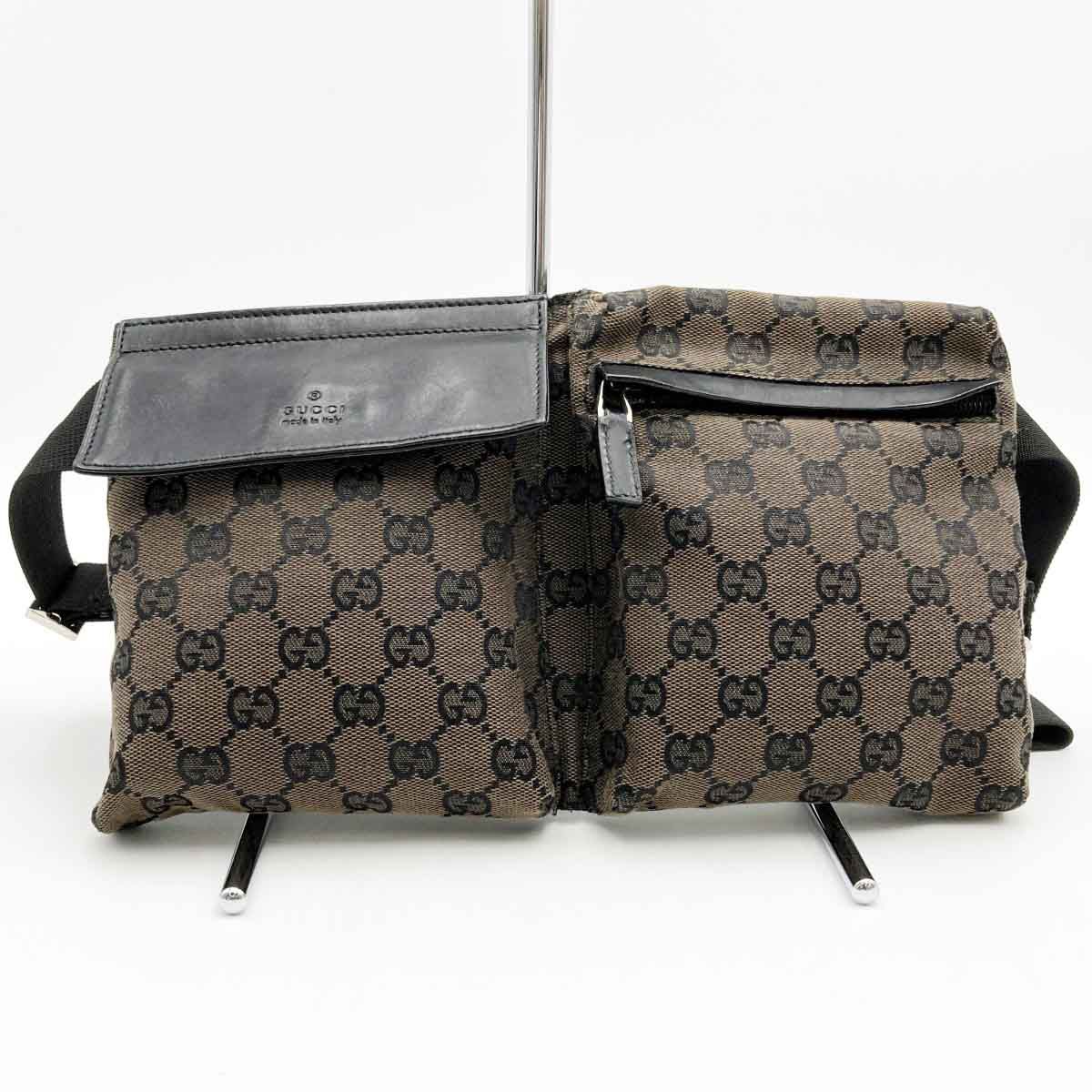 GUCCI グッチ GG柄 ウエストバッグ ボディバッグ ブラウン GG