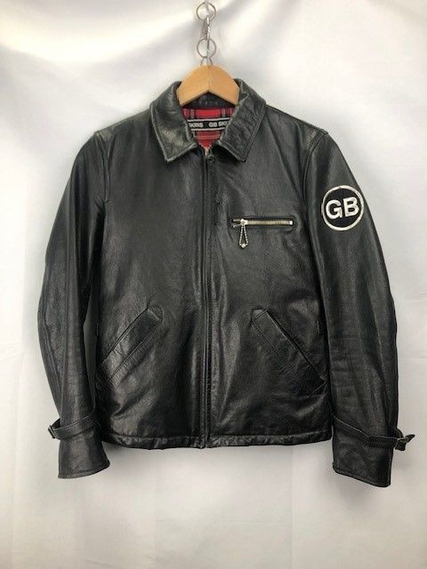 GB SKINS COW LEATHER シングルライダースジャケット GB03BZ34RD
