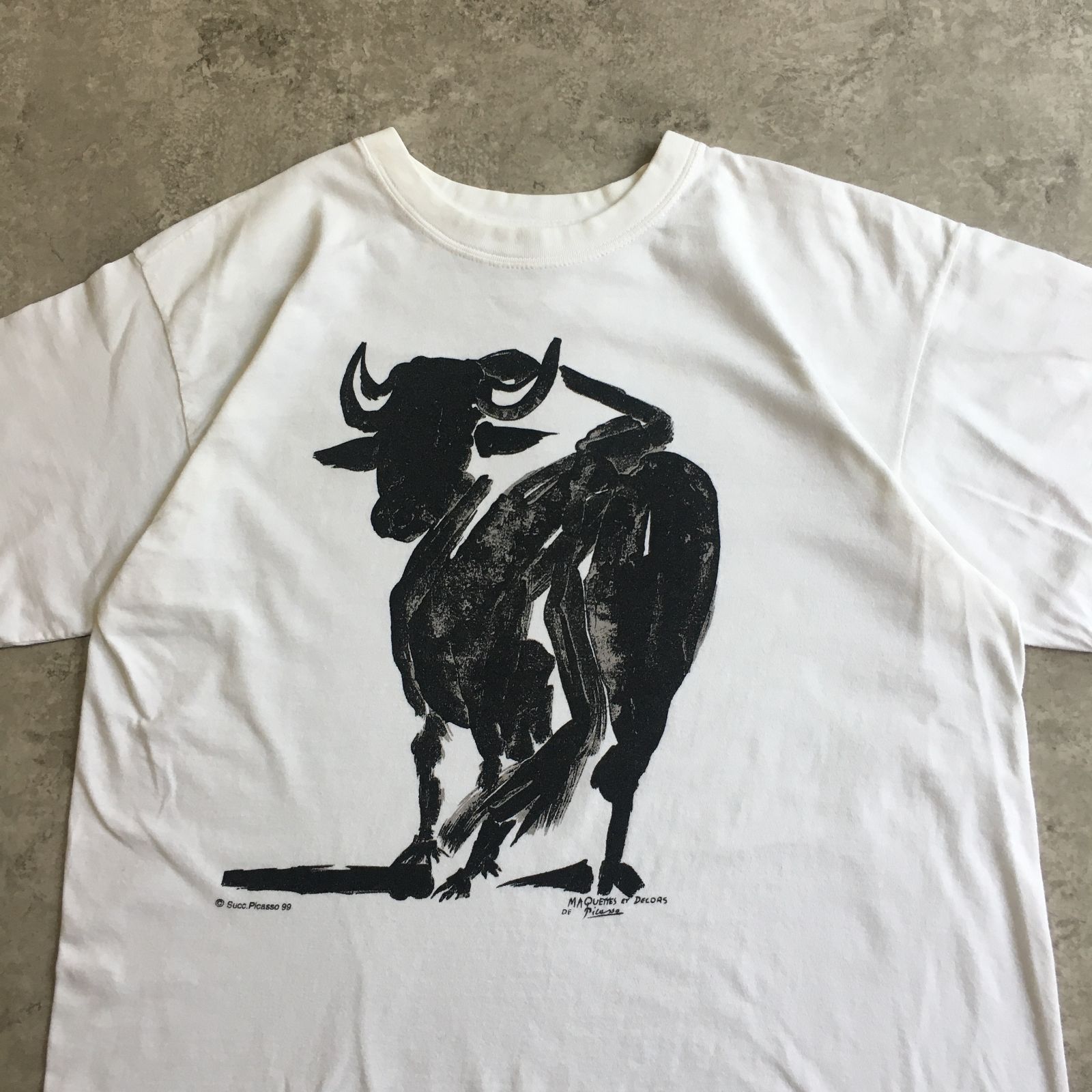 1999年 Picasso Bull Maquettes et delors Art Printed T-shirt ピカソ