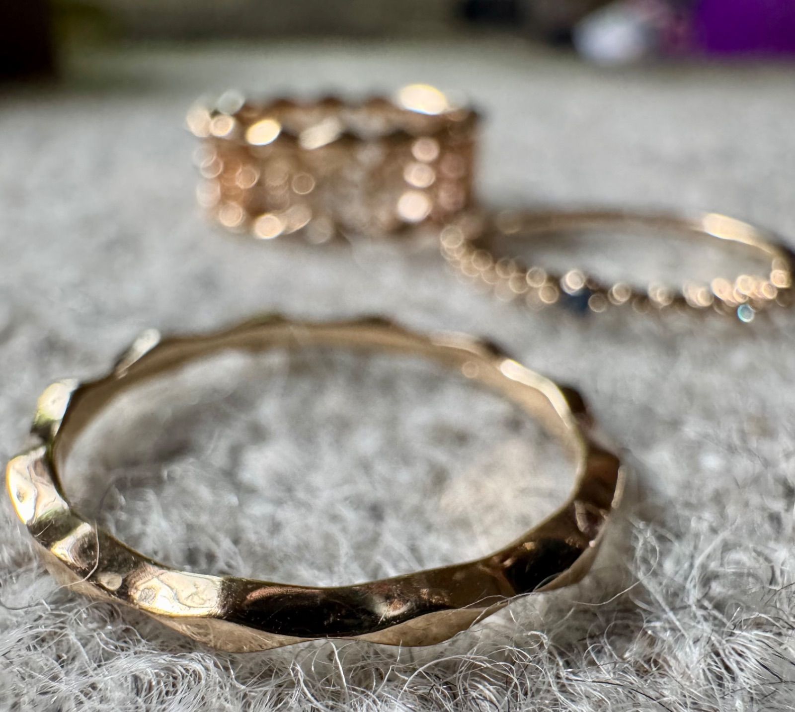 agete◇K10*11号*2008年クリスマス限定リング3点セット*アガット