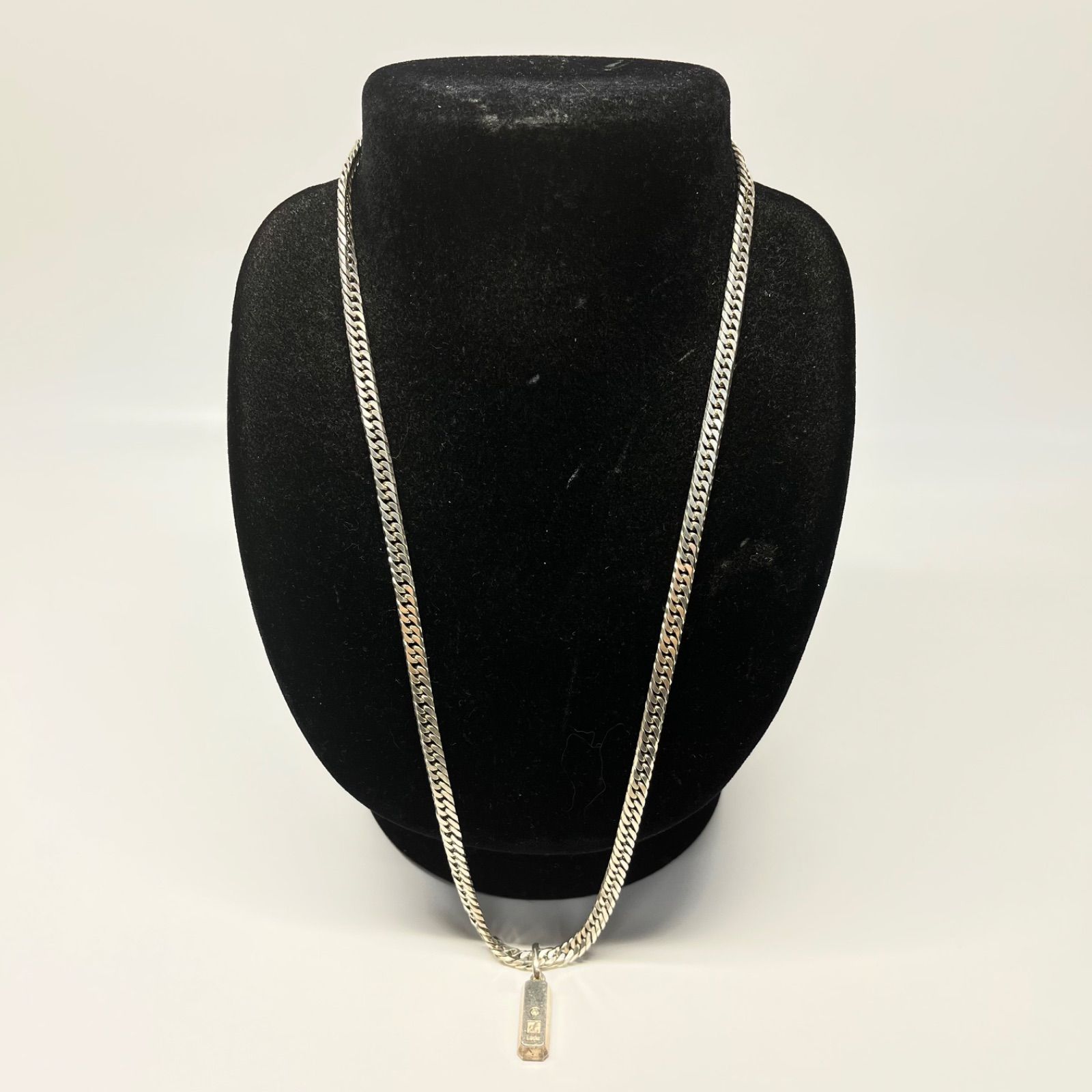 Leda SILMA レダシルマ 喜平チェーン ネックレス シルバー 石付き