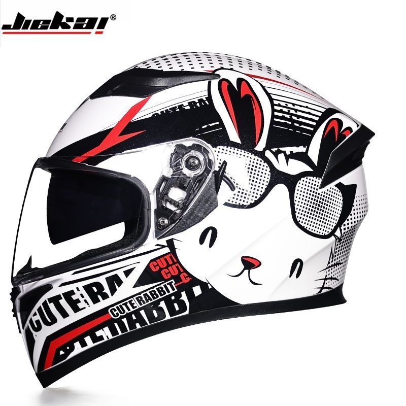 Jekaiヘルメット フルフェイス ダブルレンズシールド2枚付き M〜XXL