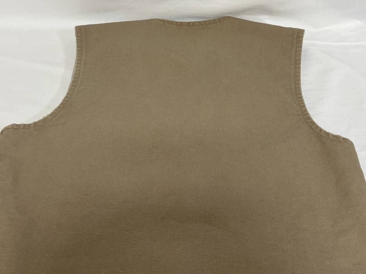 00s Carhartt ダックベスト USA製 内側ボア サイズM ベージュ 2003年8