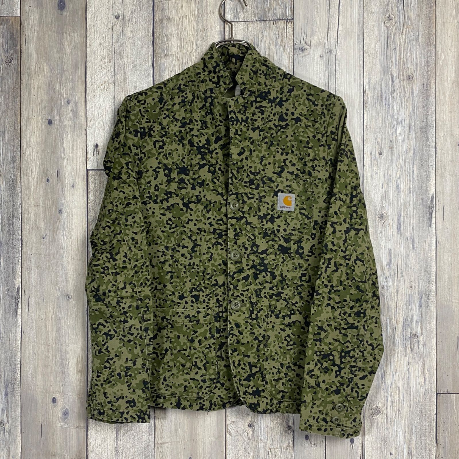 carhartt カーハート】迷彩 CAMO カモフラ テーラード ジャケット S
