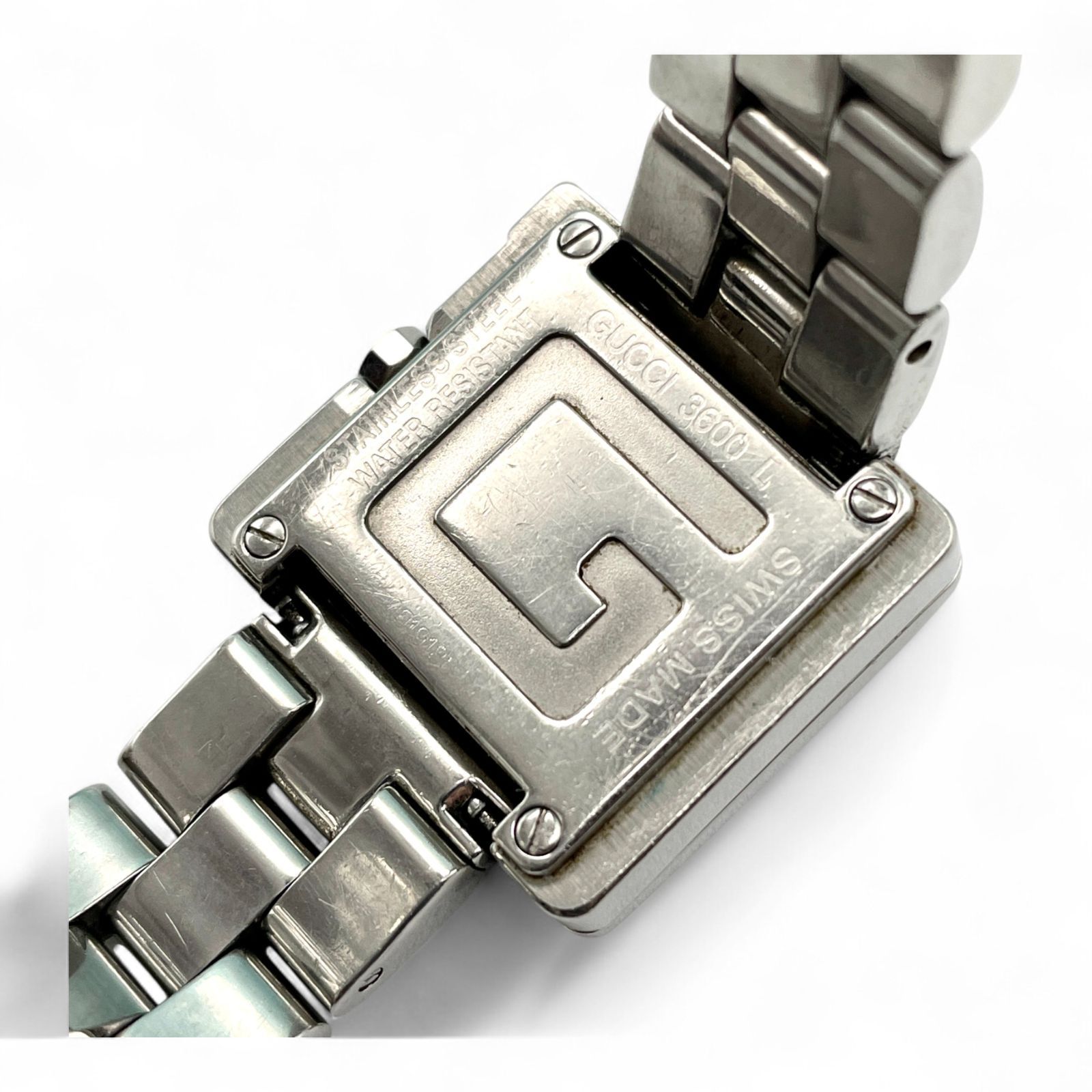 美品 □ 稼動 GUCCI グッチ 時計 3600L レディース Gフェイス 黒文字盤