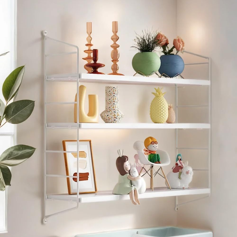 新着商品】ウォールシェルフ 壁掛け棚 穴を開けない 飾り棚 3段 幅60