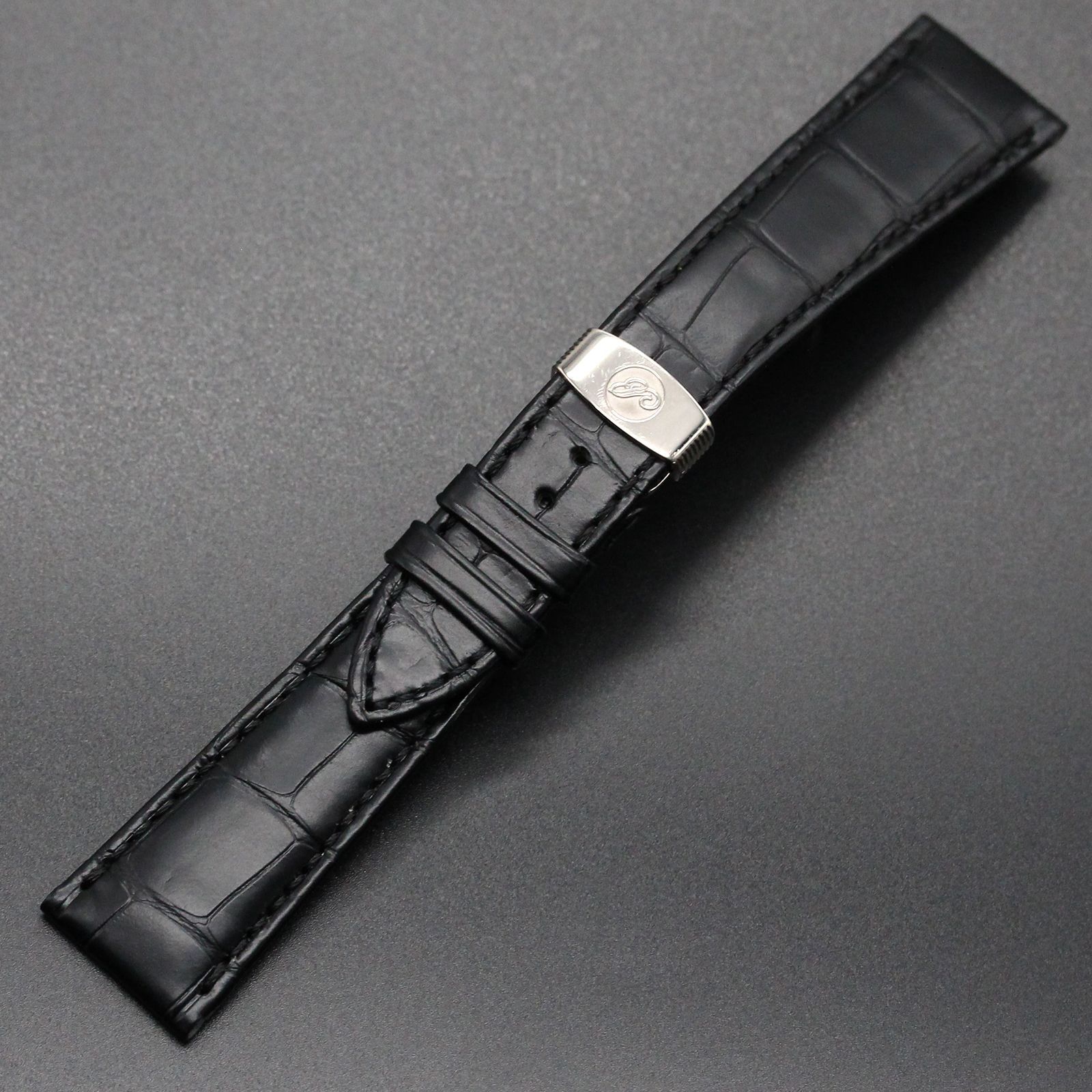 美品】ブレゲ 純正ベルト クロコ K18WG Dバックル ベルト幅21mm