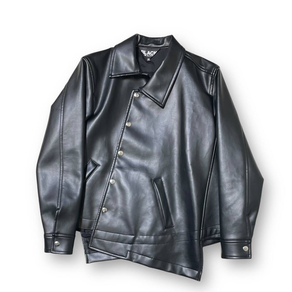 22ss BLACK COMME des GARCONS Fake Leather Twist Jacket size XS