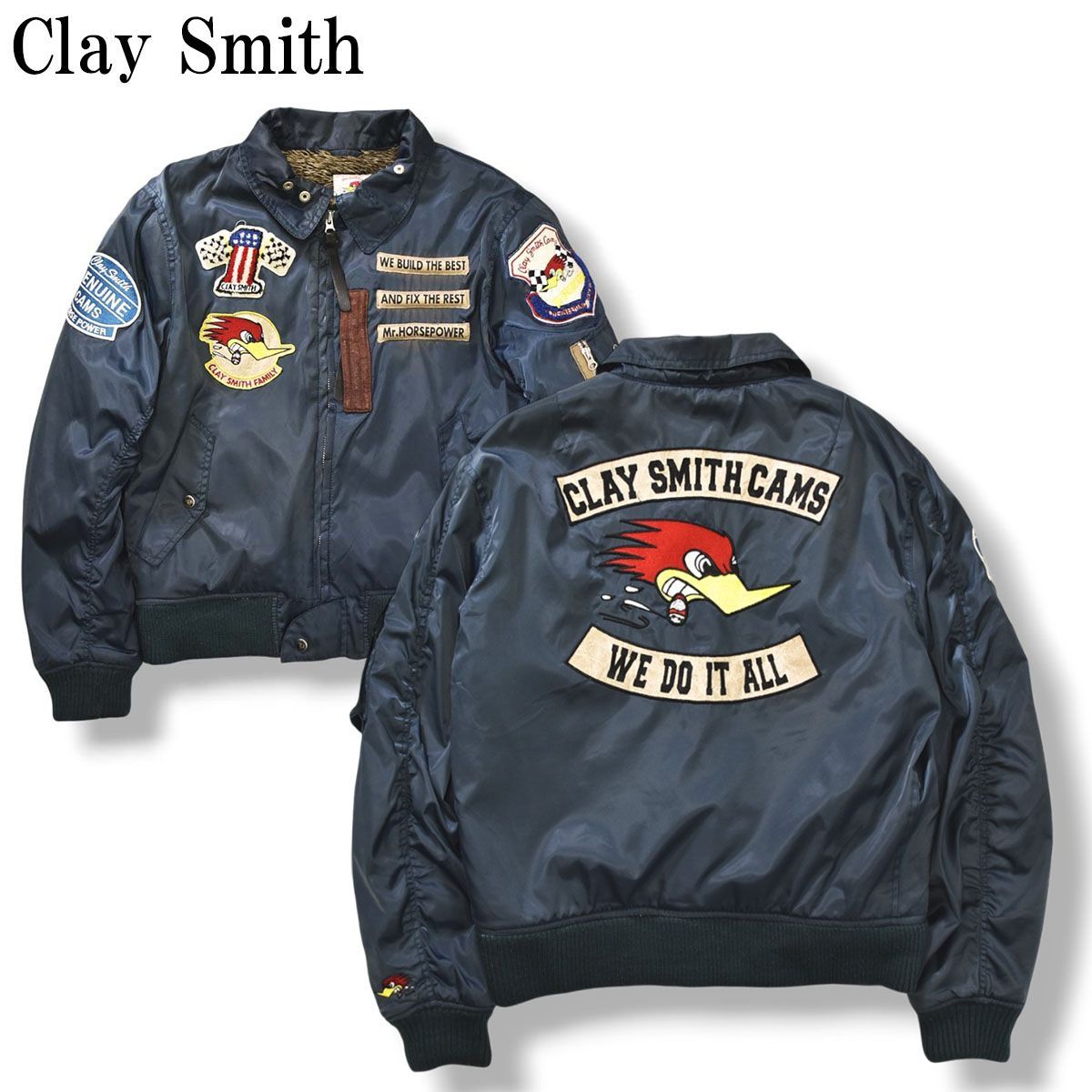 豪華刺繍】 クレイスミス Clay Smith MA-1 フライトジャケット
