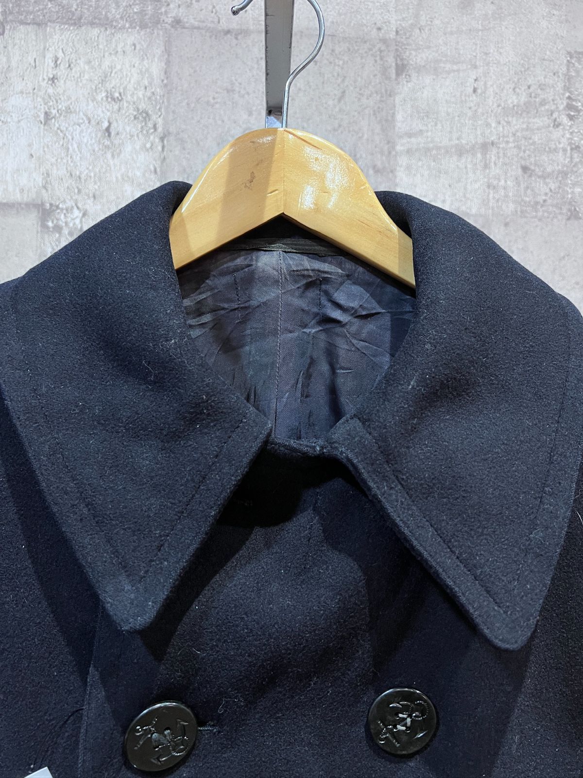 40'S ヴィンテージ U.S.NAVY 10ボタン ピーコート 大戦 濃紺 アメリカ