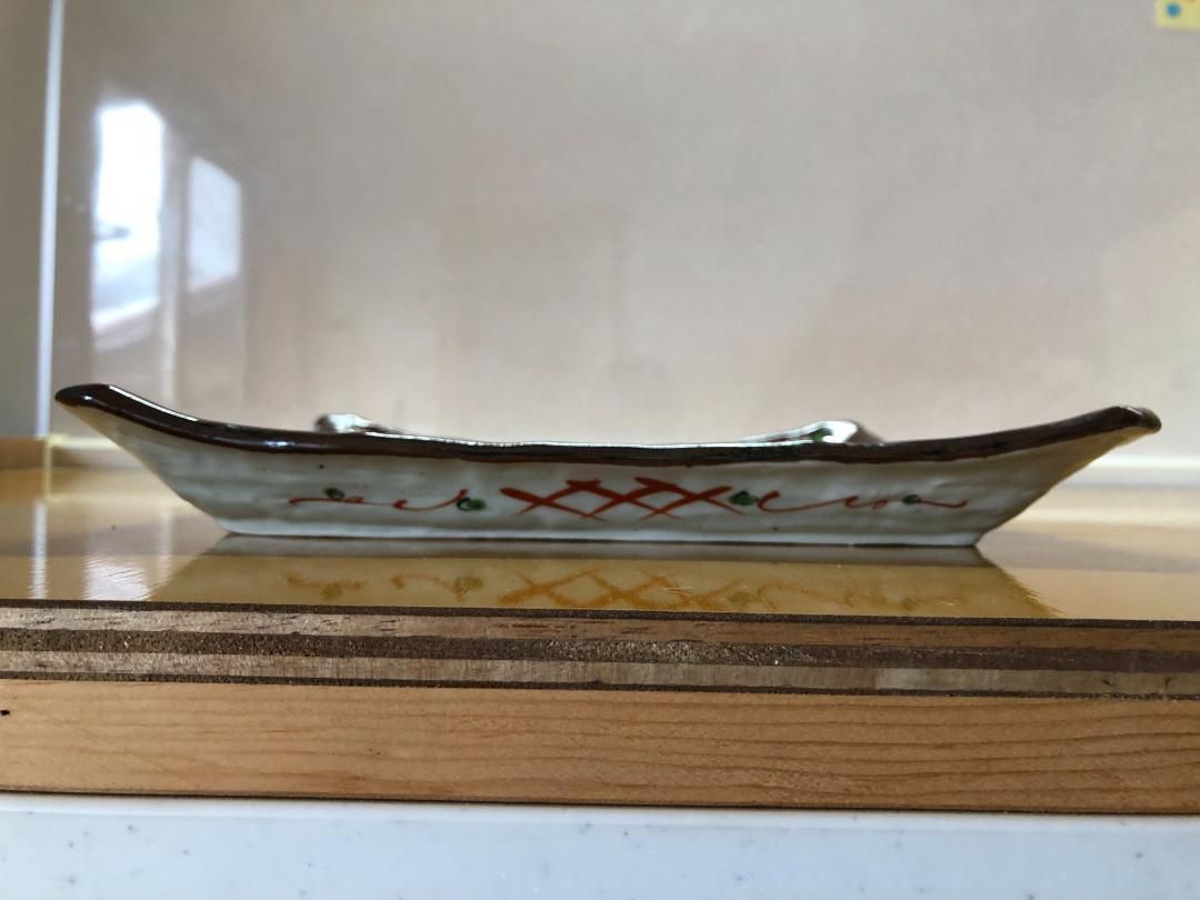 九谷焼手描赤絵兎四角中皿10客※バラ売り・アソート売り可