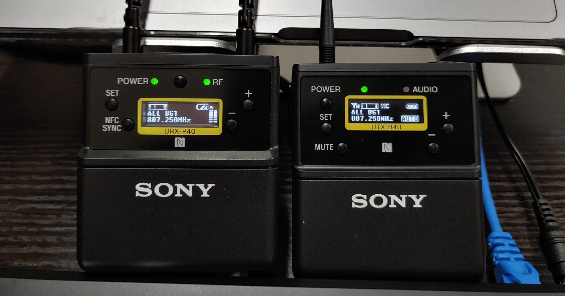 SONY UWP-D21（送信機: UTX-B40 / 受信機: URX-P40 ) の初期化と