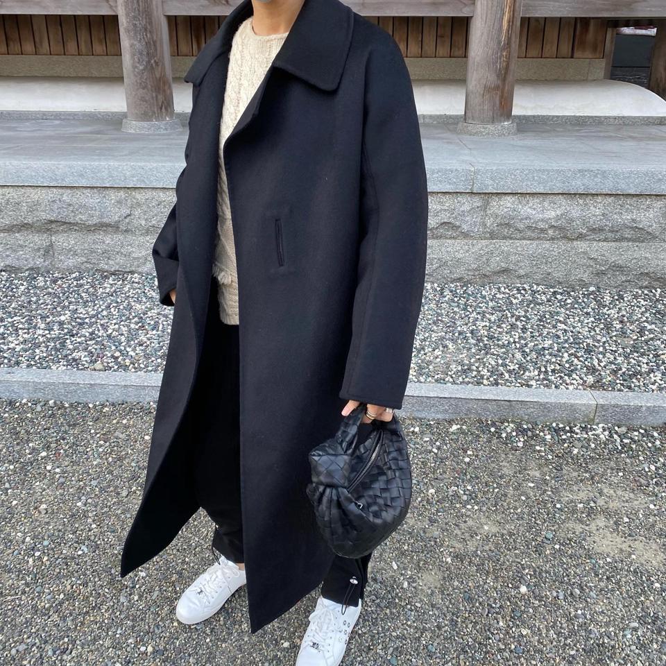 mamg / UNIQLO(ユニクロ)の「カシミヤブレンド ラップロングコート」を