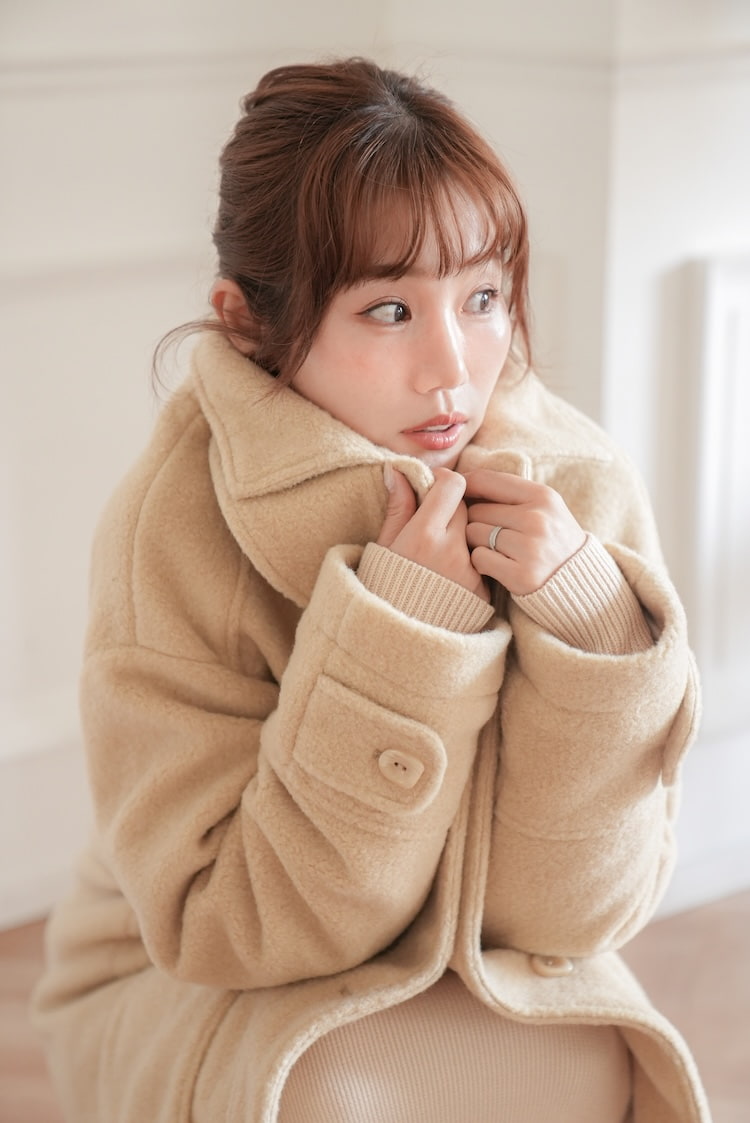 APRILY / 3wayネックブークレボアコート