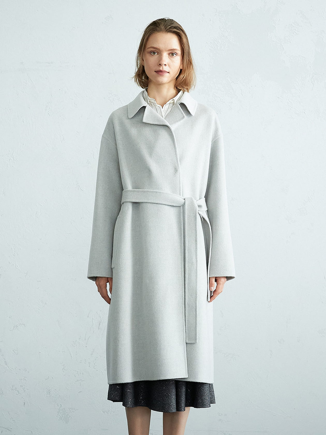 ウールダブルフェイスロングコート