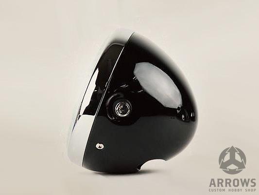 6-1/2インチ ルーカスタイプヘッドライト（グロスブラック/クローム