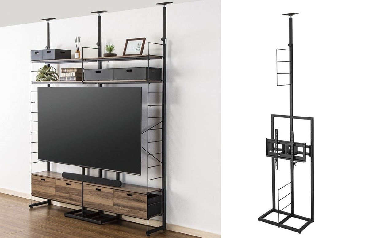 ニトリ、つっぱり壁面収納にテレビを掛けられるパーツ。約1.5万円 - AV