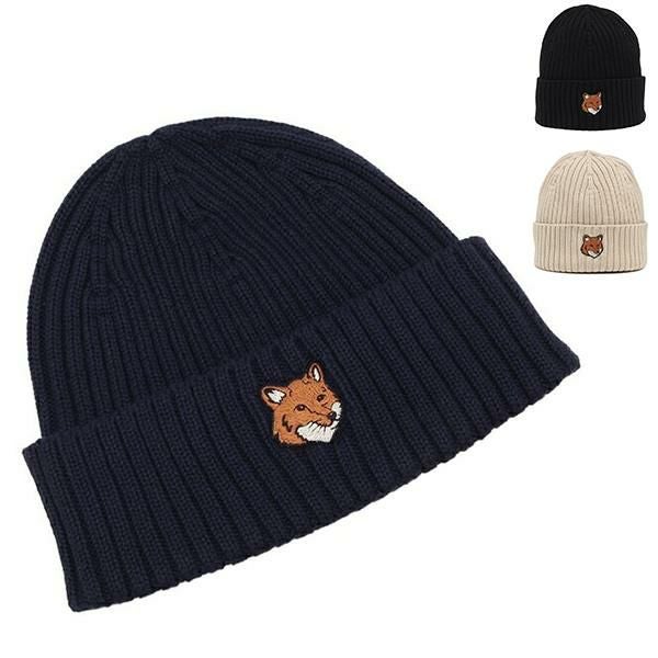 メゾンキツネ ニット帽 ビーニー フォックスヘッド メンズ レディース