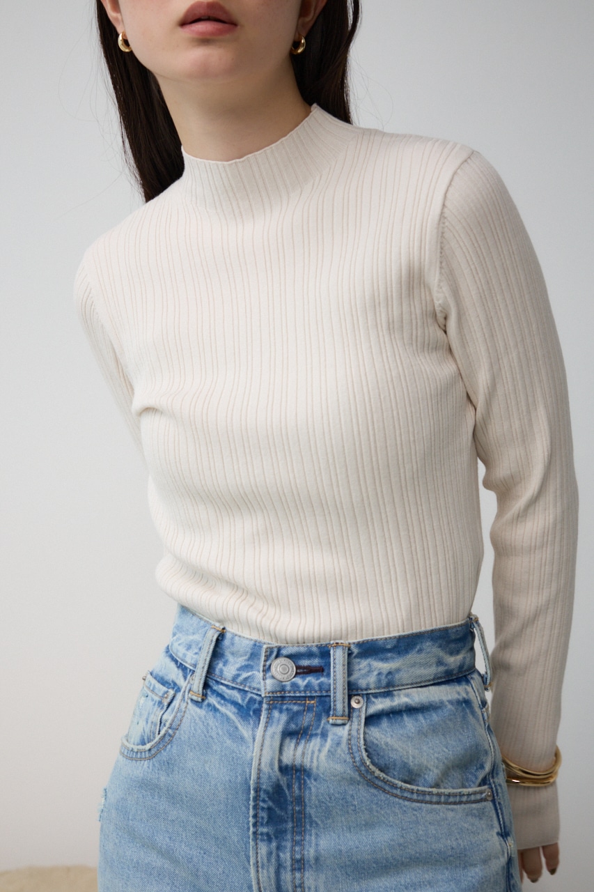 ランダムリブハイネックニットトップス｜WOMEN｜250HAB70-024I｜AZUL