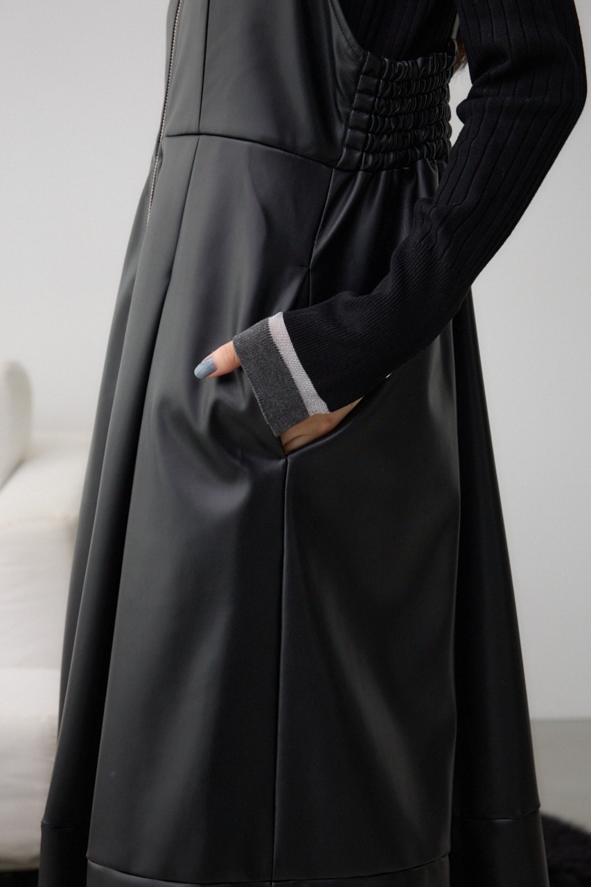 フェイクレザーZIPジャンパースカート｜WOMEN｜250HAC33-534I｜AZUL BY