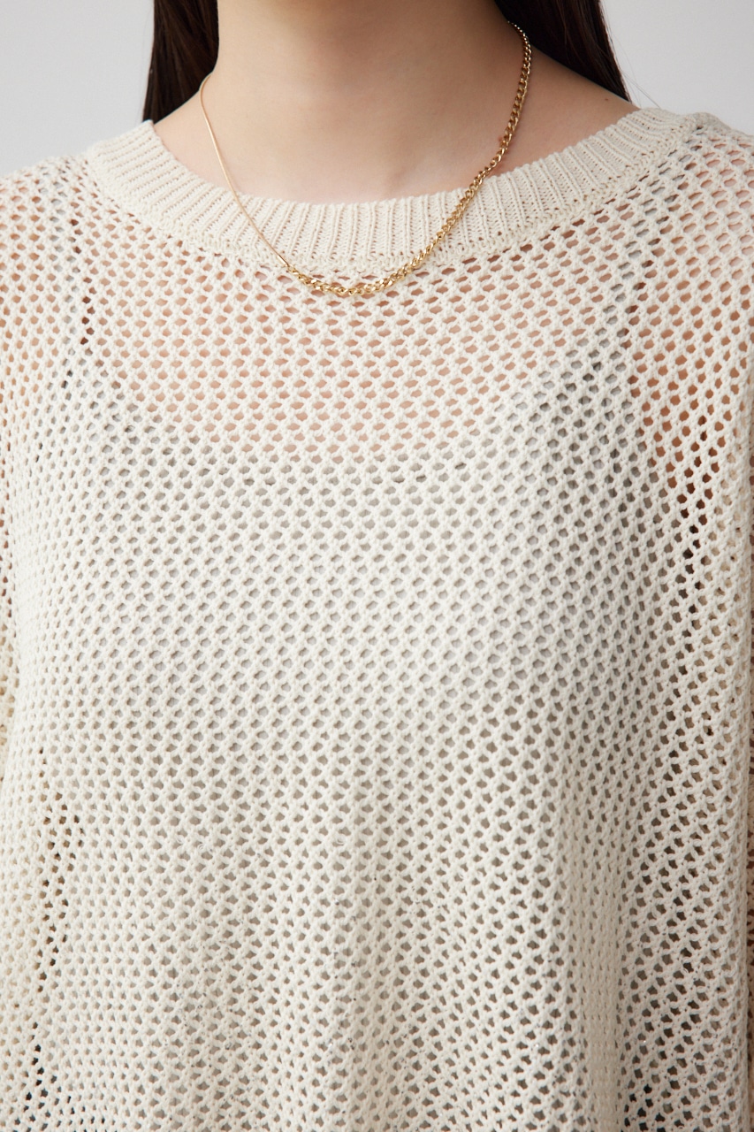 ハクプリントメッシュニット｜WOMEN｜250HAG70-300H｜AZUL BY MOUSSY