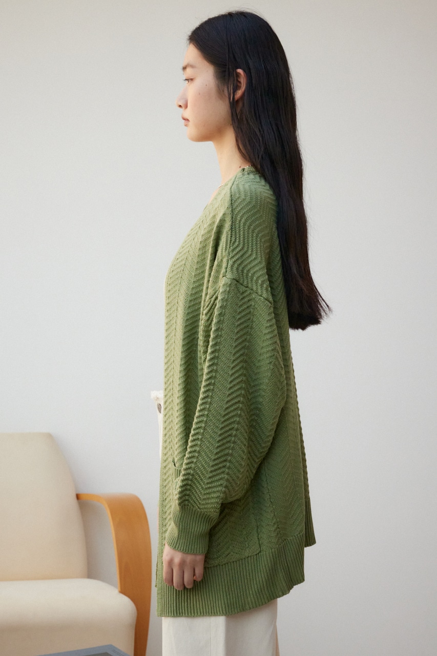 ヘリンボーンニットカーディガン｜WOMEN｜250HSG70-111C｜AZUL BY